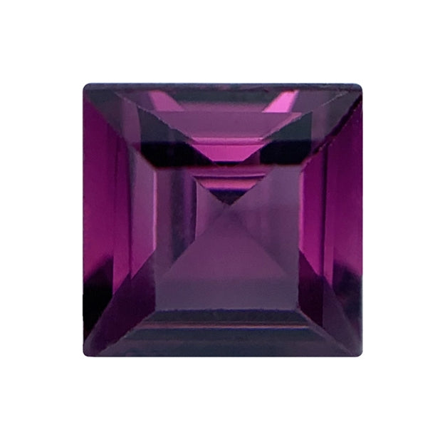 Rhodolite 5mm Square Faceted Gemstone