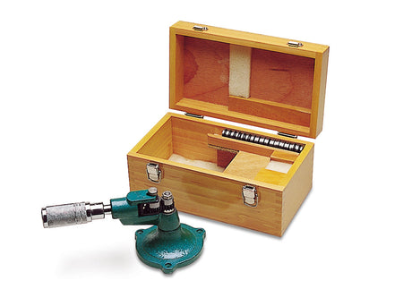 Tabletop Ring Stretcher with wooden storage box for safe precision ring resizing and stretching without damaging settings