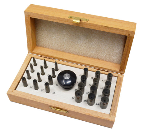 Bezel Setting Tool Set with 24 Punches Sizes 1.1 to 10 MM