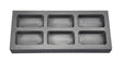 10 Troy Ounce Multi Cavity Silver Rectangular Graphite Ingot Mold