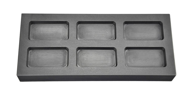 1 Troy Ounce Multi Cavity Silver Rectangular Graphite Ingot Mold