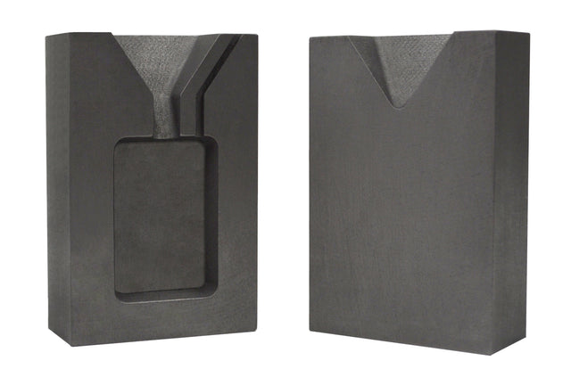 1 Troy Ounce Silver Rectangular Two Part Split Graphite Ingot Mold