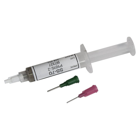 1/4 oz tube of silver soldering paste SS70 with applicator needles for precise jewelry and electronics soldering