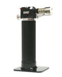 Stingray GB4001 butane refillable torch with adjustable flame and detachable stand in black anodized finish