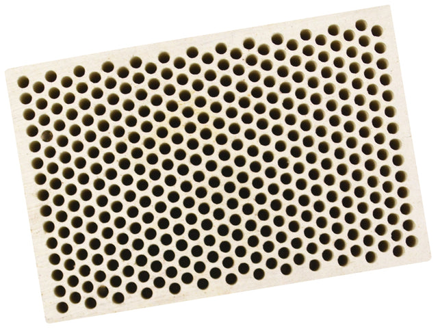 Honeycomb Ceramic Block Square with 374 Holes (2 mm Diameter) 