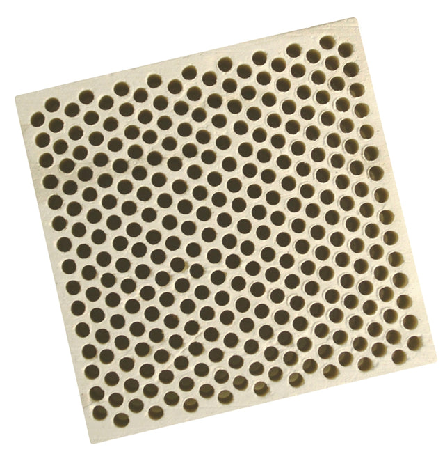 Honeycomb Ceramic Block Square with 294 Holes (2 mm Diameter) 