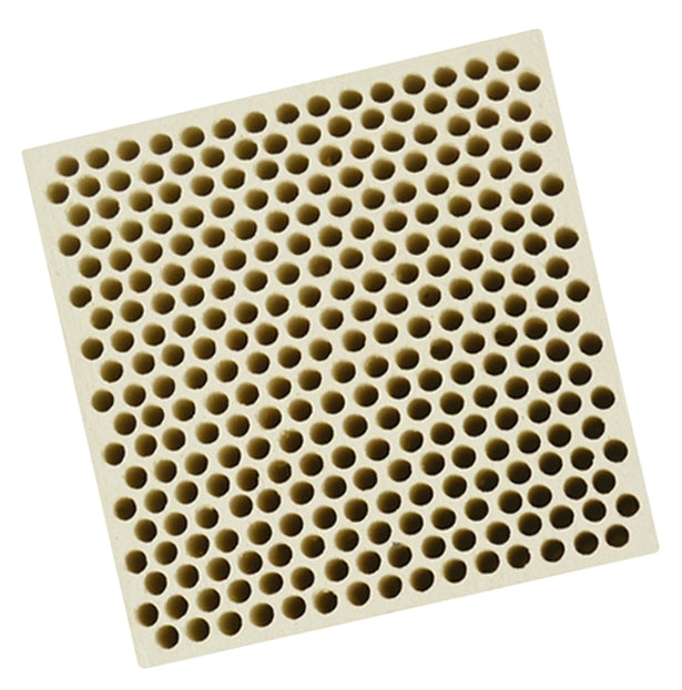 Honeycomb Ceramic Block Square with 294 Holes (2 mm Diameter) 