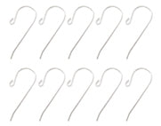 10/Pk 24 MM Shepherd Hook Style Sterling Silver Ear Wire