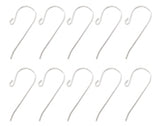 10/Pk 24 MM Shepherd Hook Style Sterling Silver Ear Wire