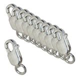 10/Pk of 8 MM Sterling Silver Oval Lobster Clasps (w/ Ring) by PMC Supplies