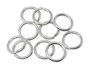 12/Pk of 9 MM 16 Gauge/.050 .312 GM Sterling Silver Jump Rings (DISCONTINUED)