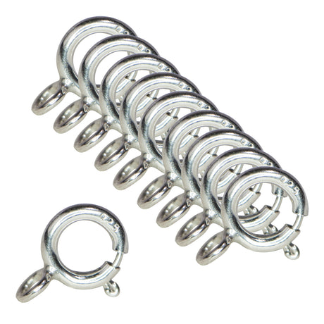 10/Pk 5 MM Spring Ring Closed Ring Sterling Silver 6.7gm by PMC Supplies