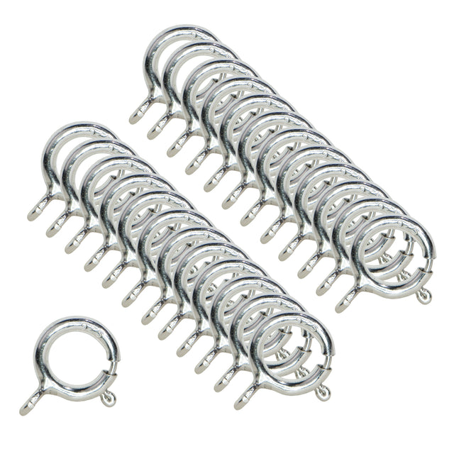 25/Pk 6 MM Spring Ring Open Ring Sterling Silver by PMC Supplies