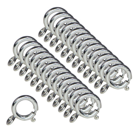25/Pk of 6 MM Spring Ring Closed Ring Sterling Silver by PMC Supplies