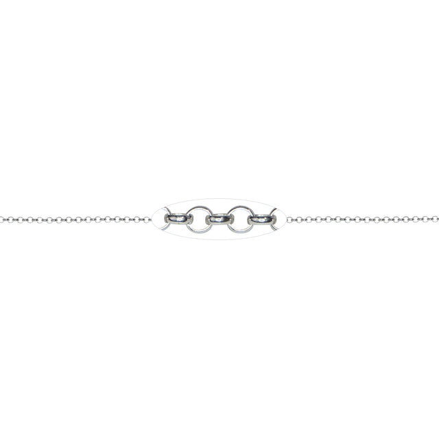 Chain 2.1 MM Small Rolo Sterling Silver - Sold Per Foot by PMC Supplies