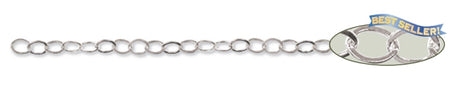 Chain 3.7 MM Flat Cable Sterling Silver VID=2.6MM - Sold Per Foot 