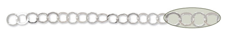 Chain 5.5 MM Flat Round Sterling Silver VID=3.8 MM - Sold Per Foot