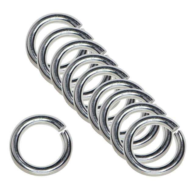 10/Pk of 8 MM 16 Gauge Sterling Silver JumpLocks JumpRings by PMC Supplies