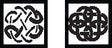 MED SQUARE BLOCK Celtic motif medium square decorative block with intricate design and smooth finish