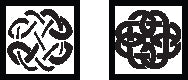 MED SQUARE BLOCK Celtic motif medium square decorative block with intricate design and smooth finish