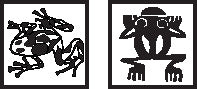 MED SQUARE BLOCK- ANIMAL black and white frog square block collectible sculpture with modular design