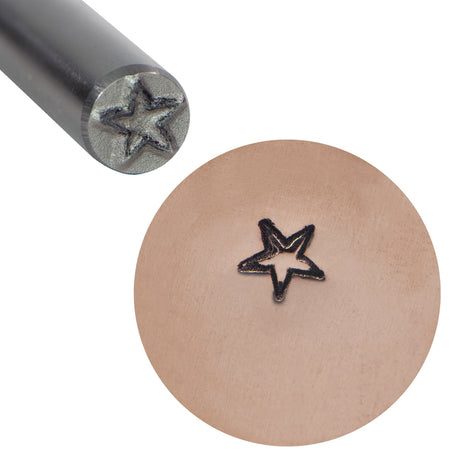 3/16" Steel Star Outline Stamp by PMC Supplies