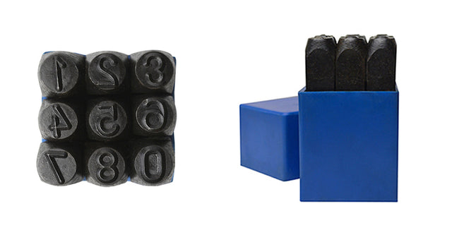 1/2" Steel Stamps - Numbers 0-9 by PMC Supplies