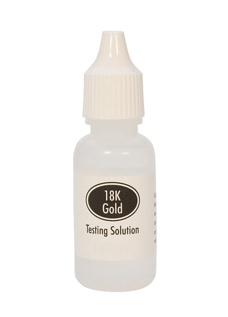 18K gold testing acid solution bottle for karat verification