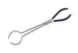 13-inch large stainless steel ring tongs with heat-resistant handles for electric melting furnace and metalworking use