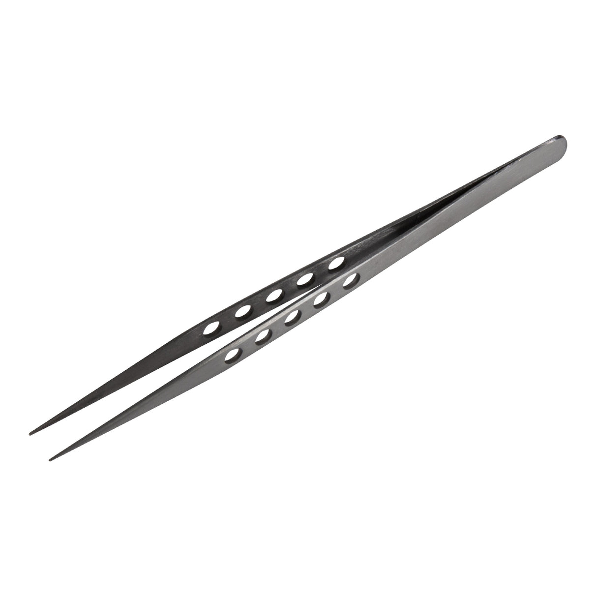 165 mm 6-1/2" Straight Diamond Tweezers w/ Hole Grip