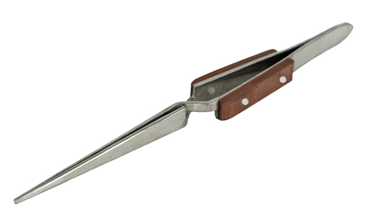 6-1/4" Straight Fiber Cross-Locking Tweezers