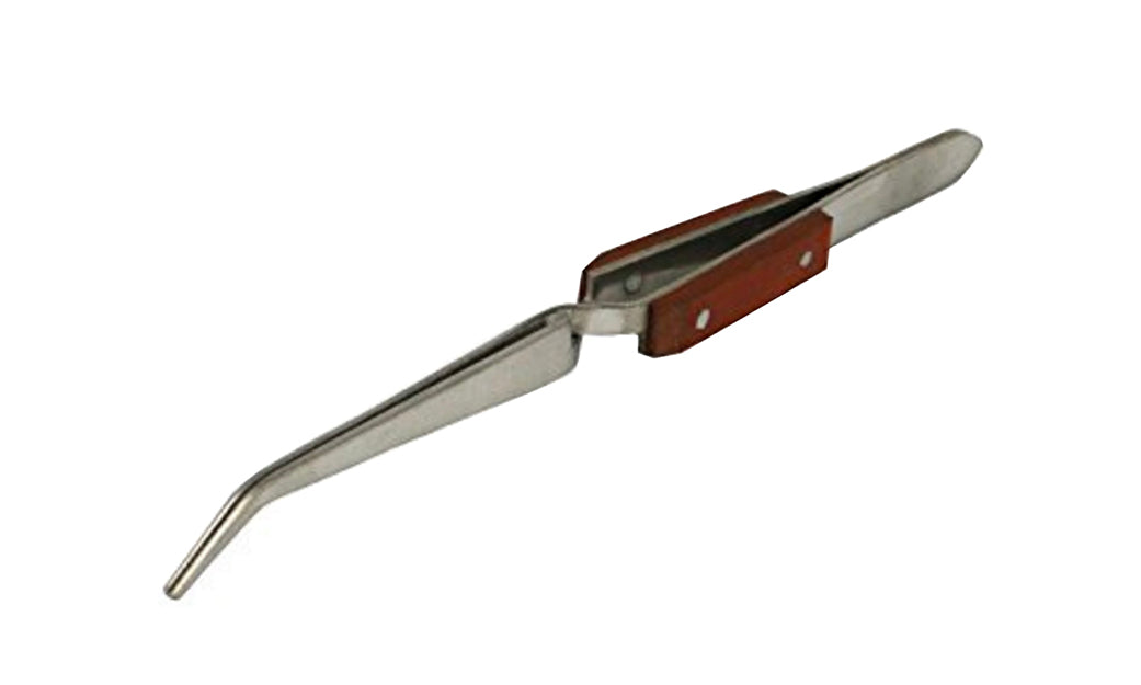 6-1/4" Curved Fiber Cross-Locking Tweezers