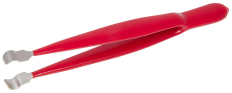 Insulated Fuse Collector Tweezers with red PVC coated handles and stainless steel tips for precise fuse and component handling