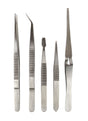 5-Piece Stainless Steel All-Purpose Tweezer Set