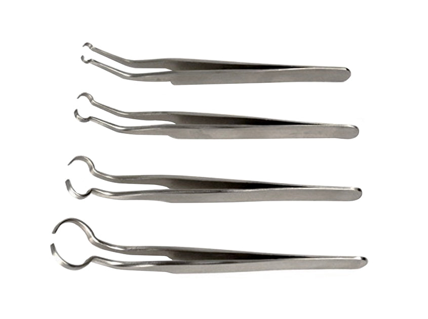 4-Piece Ball Holding Non-Magnetic Tweezer Set - Precise and