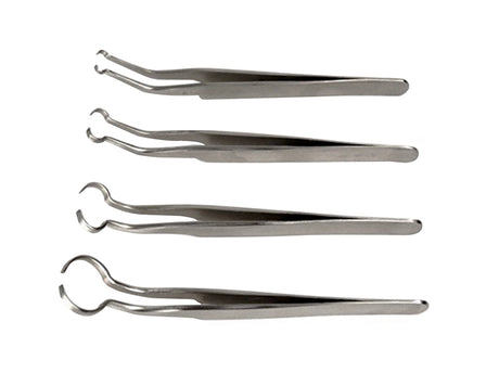 4-Piece Ball Holding Non-Magnetic Tweezer Set