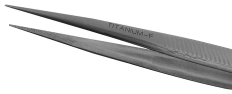 Titanium Soldering Cross Locking Tweezers with Fiber Grip, Straight 165mm