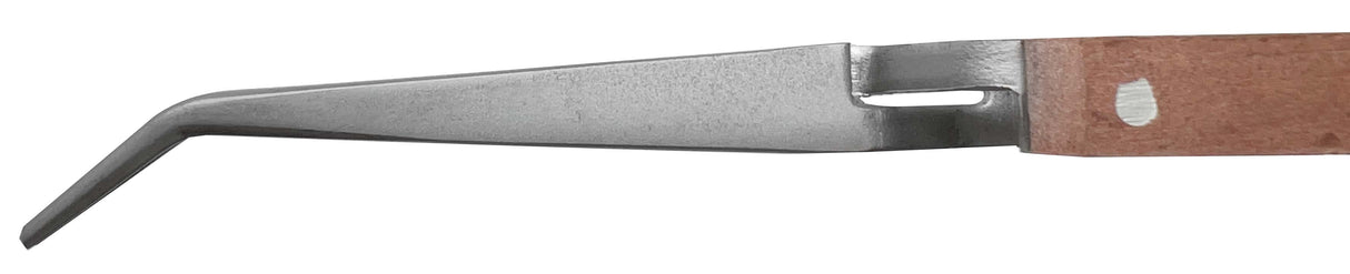 Tweezers Titanium With Fibre Grip, Style Curved 165mm