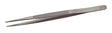 6-1/2" Stainless Steel Medium-Grooved Diamond Tweezers