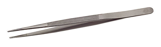 6-1/2" Stainless Steel Medium-Grooved Diamond Tweezers