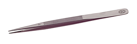 6-1/2" Stainless Steel Fine-Grooved Allegro Italian Diamond Tweezers