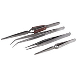 4-Piece Utility & Soldering Tweezers Set