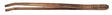 8-1/2 inch curved copper tweezers for precise, chemical-resistant handling in labs and crafts