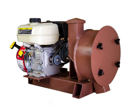 K&M Krusher rock ore crusher with 5.5HP Honda gas motor and 11-inch drum for heavy-duty crushing