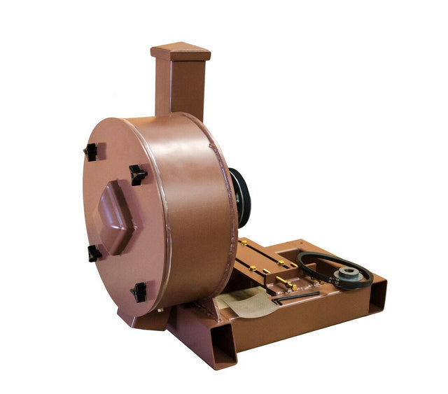 K&M Krusher 14-inch drum rock and ore crusher with steel frame, no motor included