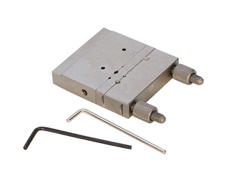 Swiss-Style Miter Cutting Vise made of hardened steel for precise 45° and 90° metal cuts with secure holding up to 11mm wire and sheet.