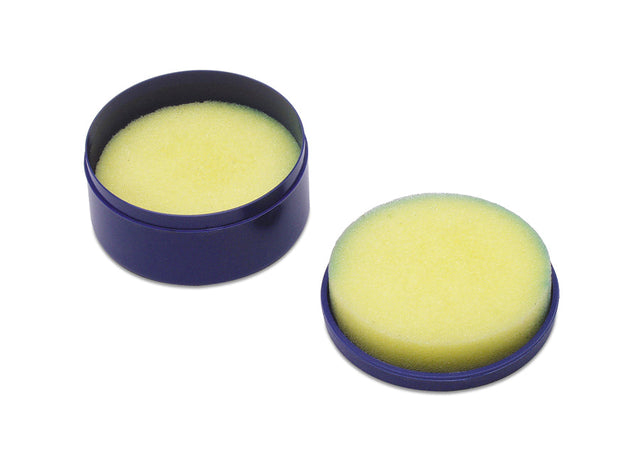 Silicone sealant box with yellow sponges for watch gasket lubrication and maintenance