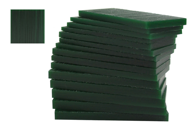 Hard 1/2 Lb Dark Green Wax Carving Block - 15 Slices by PMC Supplies