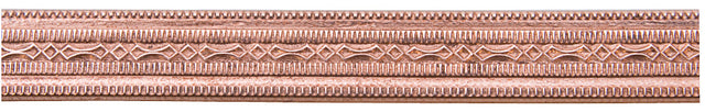 Close-up of 3-foot mini beaded 18 gauge copper pattern wire with decorative texture for jewelry making