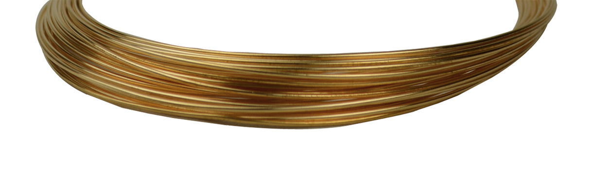 25' Half Round Half Hard Red Brass Wire - 20 Gauge